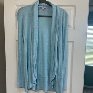 Lilly Pulitzer Light Blue Open Front Cardigan